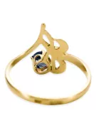 Пръстен Сапфир 14K жълто злато Винтидж крафт vrc095y